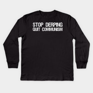 Anti Communism Motivational & Inspiring Self Improvement Kids Long Sleeve T-Shirt